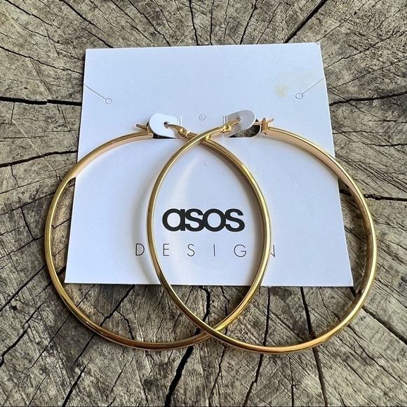 Asos design gold tone hoop earrings - Picture 2 of 6